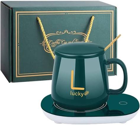 Coffee Cup Warmer, Smart Thermostat Coaster 55 Degree Heating Automatic Thermostat Cup (Green) Modern Coffee Cup Saucer